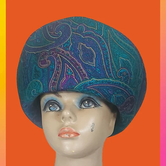 VINTAGE B. MICHAEL NEW YORK WOMEN'S FLIP UP BRIM BOWLER HAT - Picture 3 of 6